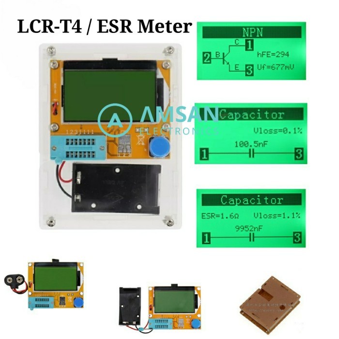 Jual LCRT4 ESR Meter Transistor Tester Diode Capacitance SCR