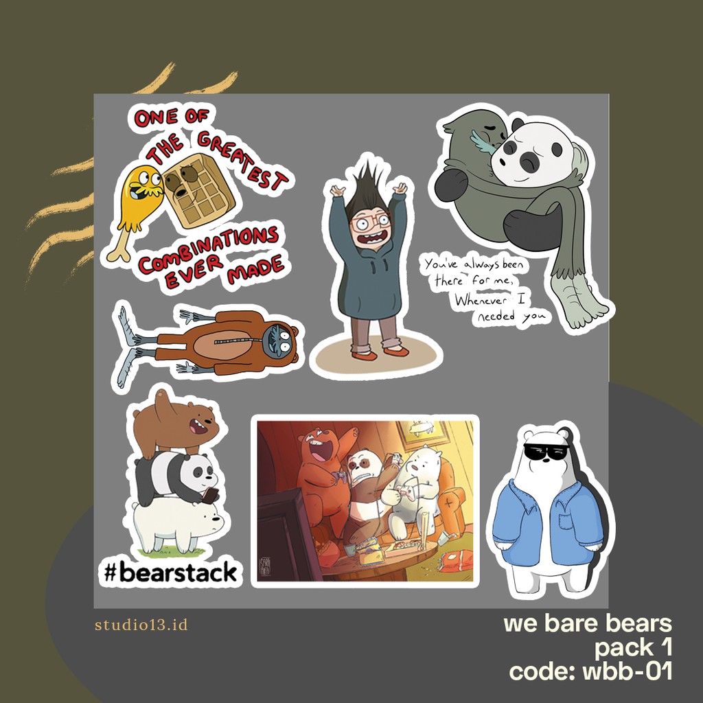 Jual We Bare Bears Sticker Pack | Shopee Indonesia