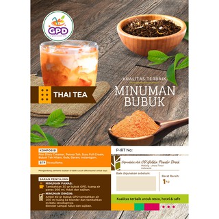 Jual Thai Tea Powder 1 Kg Premium / Bubuk Minuman Thai Tea 1 Kg ...