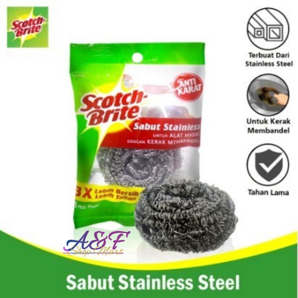 Jual Scotch Brite Sabut Stainless Sabut Cuci Piring Shopee Indonesia