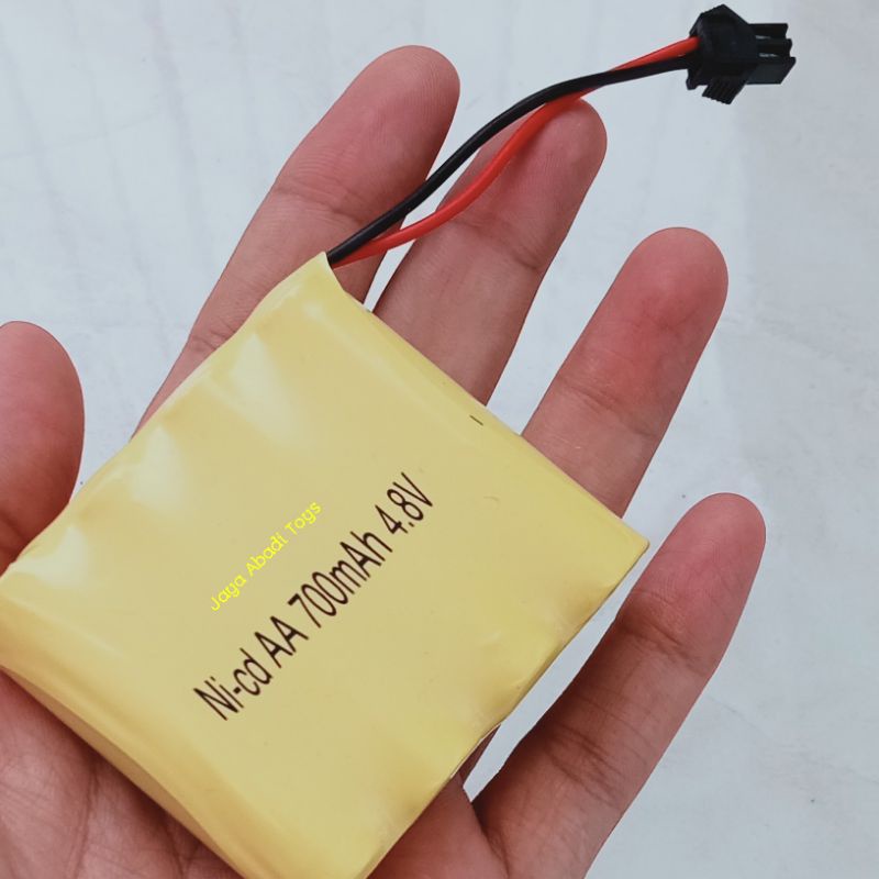 Jual BATU Baterai Cas Mobil RC Remot Mainan isi 700maH soket Hitam 4.8