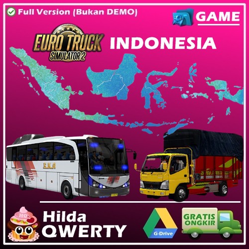 Jual ETS2 Euro Truck Simulator 2 MOD Indonesia untuk PC