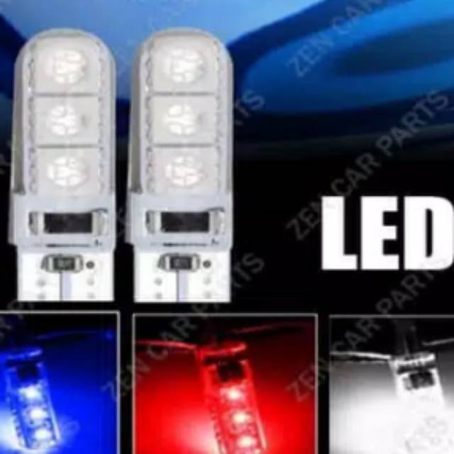 Jual 1 set (2 pcs) Lampu Led T10 GEL JELY senja - lampu led Nopol ...