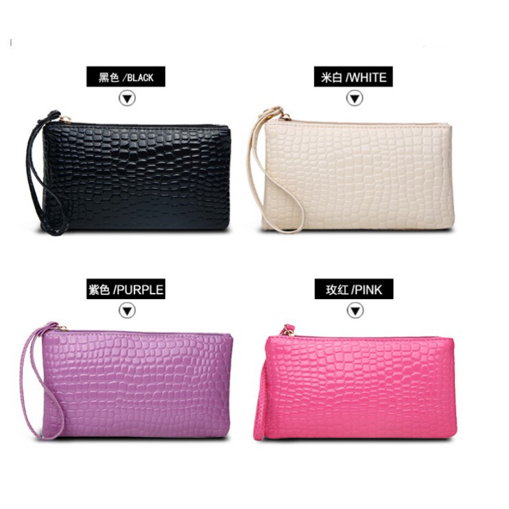 Jual Dompet Hp Serbaguna Dompet Wanita Panjang Motif Kulit Buaya