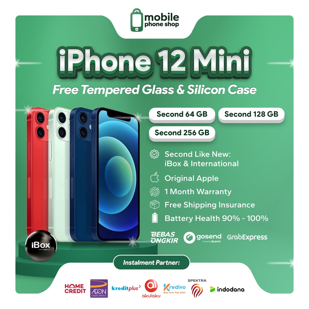 Jual IPHONE 12 MINI 64 128 256 GB - SECOND 99% LIKE NEW - IBOX / INTER