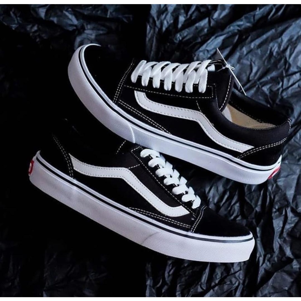 Jual Promo Sepatu Old Skool Classic Black White DT Oldskool Hitam ...