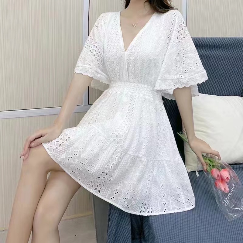 Jual 𝐑𝐄𝐀𝐃𝐘 𝐒𝐓𝐎𝐂𝐊 𝐒𝐀𝐅 YASMIN cotton dress mini wanita premium / korean