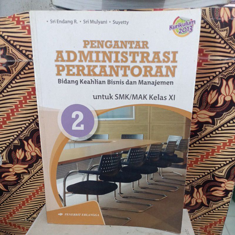 Jual Buku Pengantar Administrasi Perkantoran Kelas 11 SMK Erlangga ...