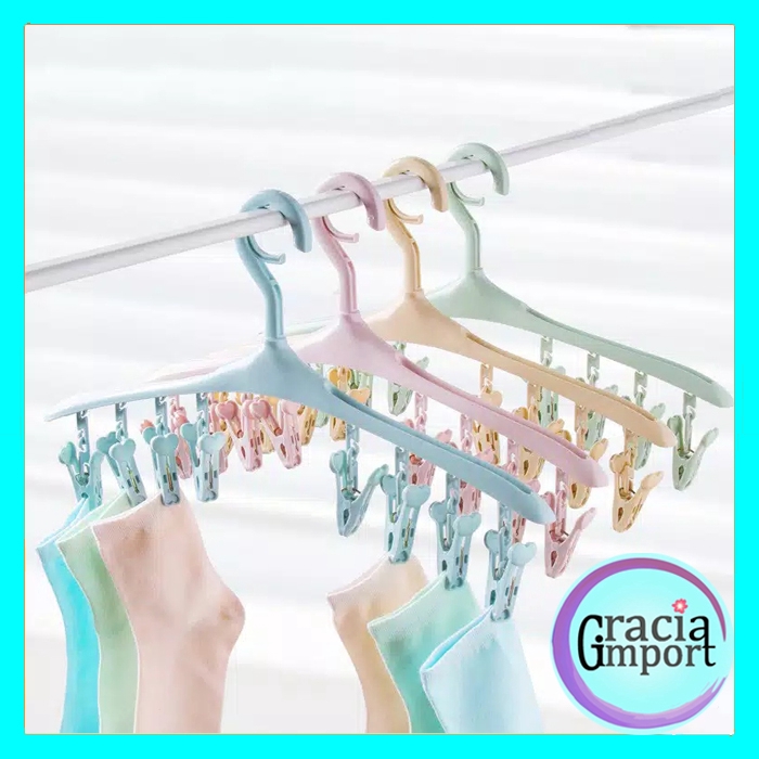 Jual Gracia Gantungan Baju Jepit Hanger Kaos Kaki Jepit In Shopee Indonesia