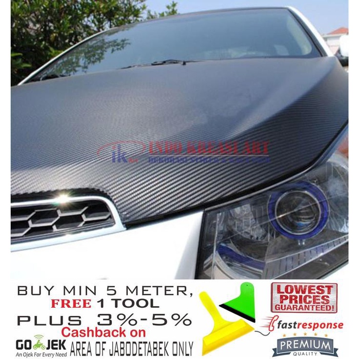 Jual STICKER - STIKER CARBON 3D HITAM - BLACK PREMIUM Kualitas Terbaik ...