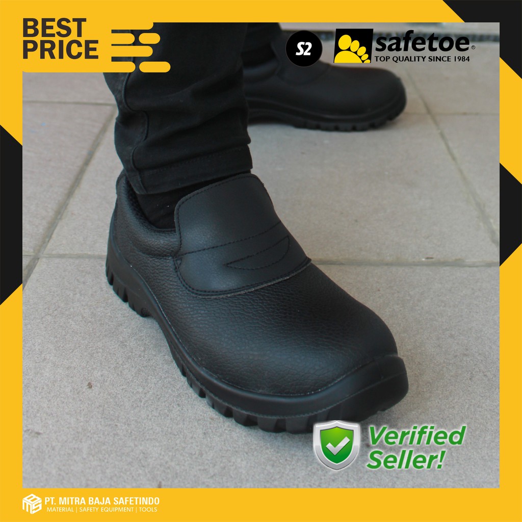 Jual Sepatu Safety SAFETOE Kitchen Chef Sepatu Chef Slop Warna Hitam ...