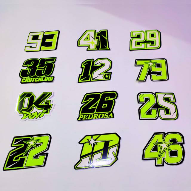 Jual Stiker Helm Stiker Nomor Rider Moto GP | Shopee Indonesia