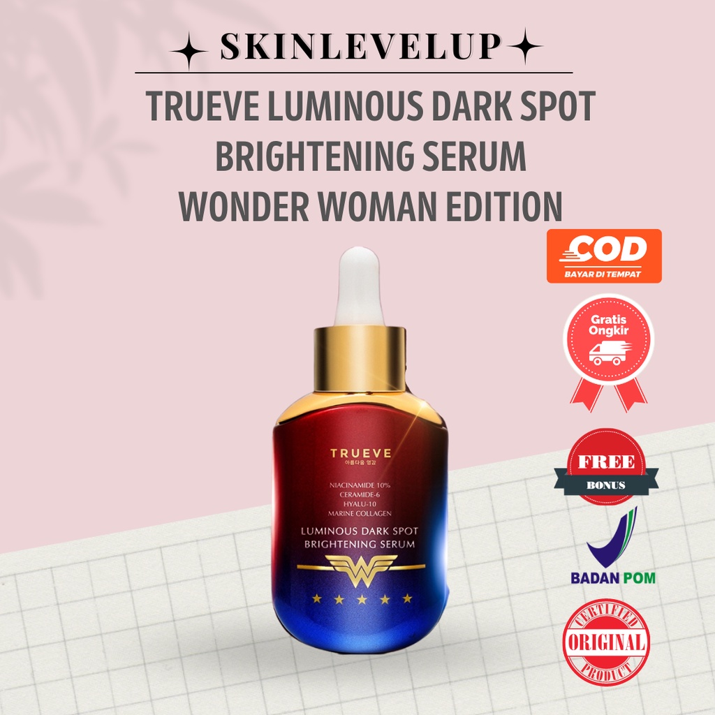 Jual Trueve Wonder Woman Luminous Dark Spot Brightening Serum Niacinamide 10 And Ceramide 2143