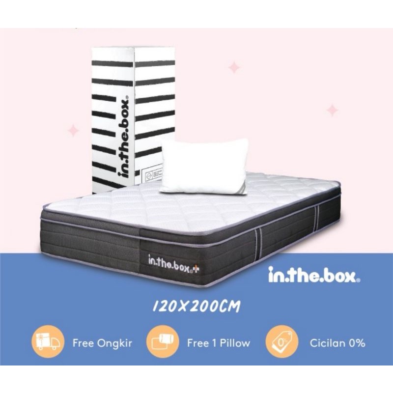 Jual Heboh !!! Spring Bed Inthebox Plus Premium Gel Topper Fullsize