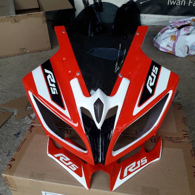 Jual cover headlamp model r6 + winglet buat yamaha r15 old pnp yamaha ...