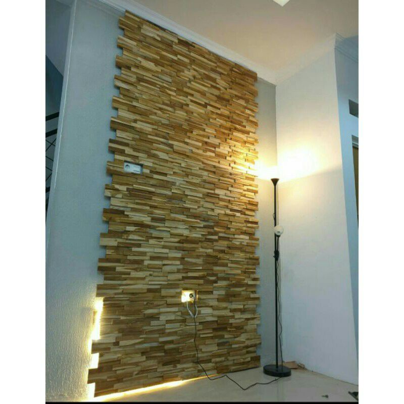 Jual wall panel kayu jati tua-wood panel-hiasan dinding 3D kayu jati