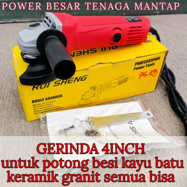 Jual Mesin Gerinda Tangan Ryu Angle Grinder Ryu RSG 100 3 | Shopee ...