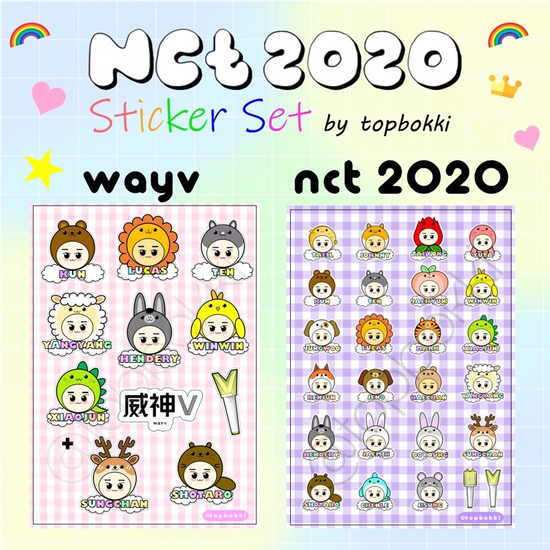 Jual WAYV - NCT 2020 STICKER SET FANMADE by topbokki | Shopee Indonesia