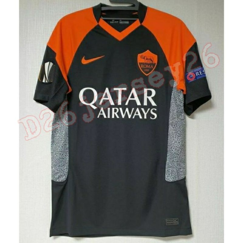 Jual Jersey AS Roma 3rd 2020 / 2021 OFFICIAL + Patch UEL | Shopee Indonesia