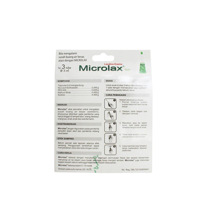 Jual MICROLAX GEL 1 TUBE @ 5 ML | Shopee Indonesia