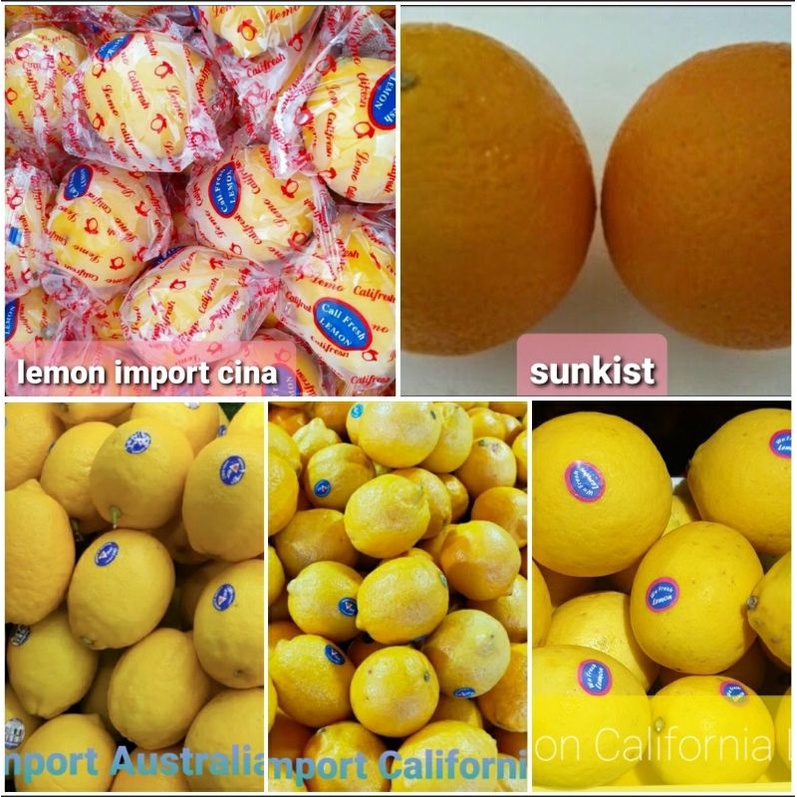 Jual Lemon california/jeruk lemon cina/jeruk sunkist 1000gram. | Shopee ...