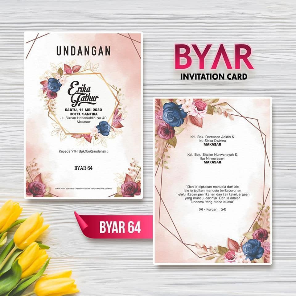 Jual BYAR 64 Blanko Undangan | Blangko Undangan | Undangan Murah | Free ...