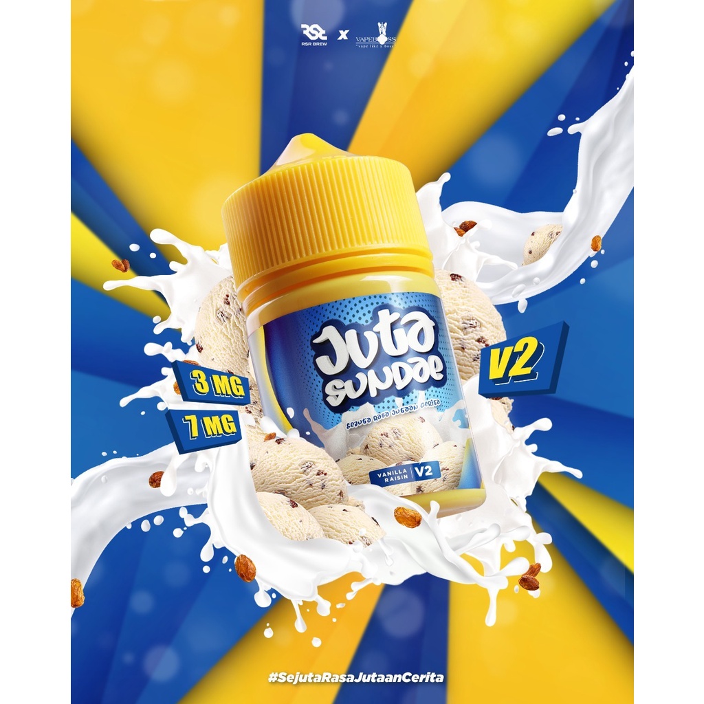 Jual JUTA SUNDAE V2 VANILLA RAISIN 60ML BY RSR BREW X VAPEBOSS E-LIQUID ...