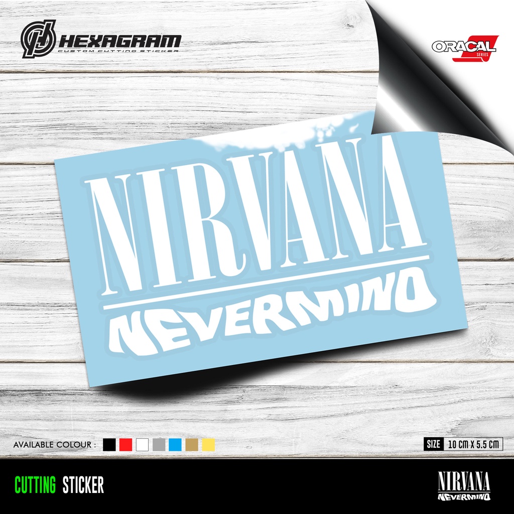 Jual Cutting Sticker Nirvana Nevermind Text | Stiker Cutting Tulisan ...