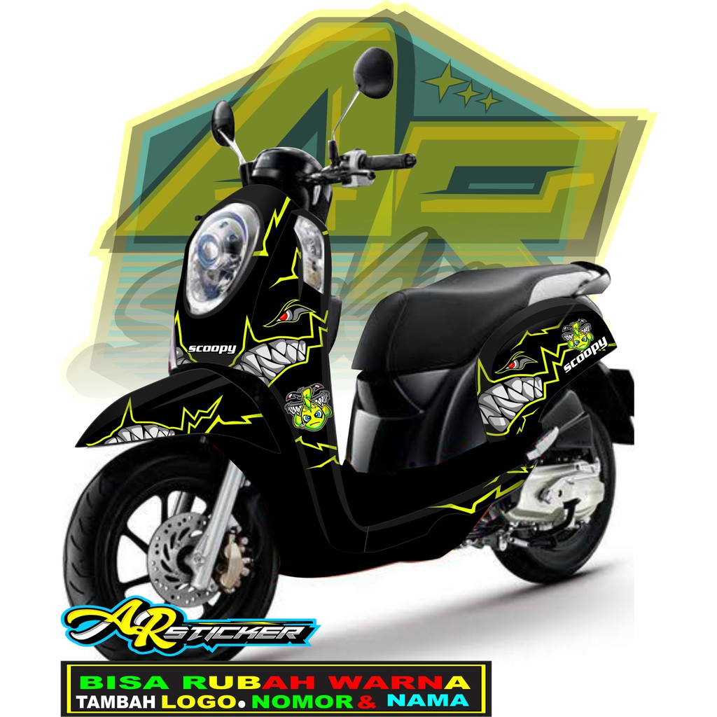 Jual Decal scoopy Scoopy full body Full Blok Decal Scopy Dekal Stiker