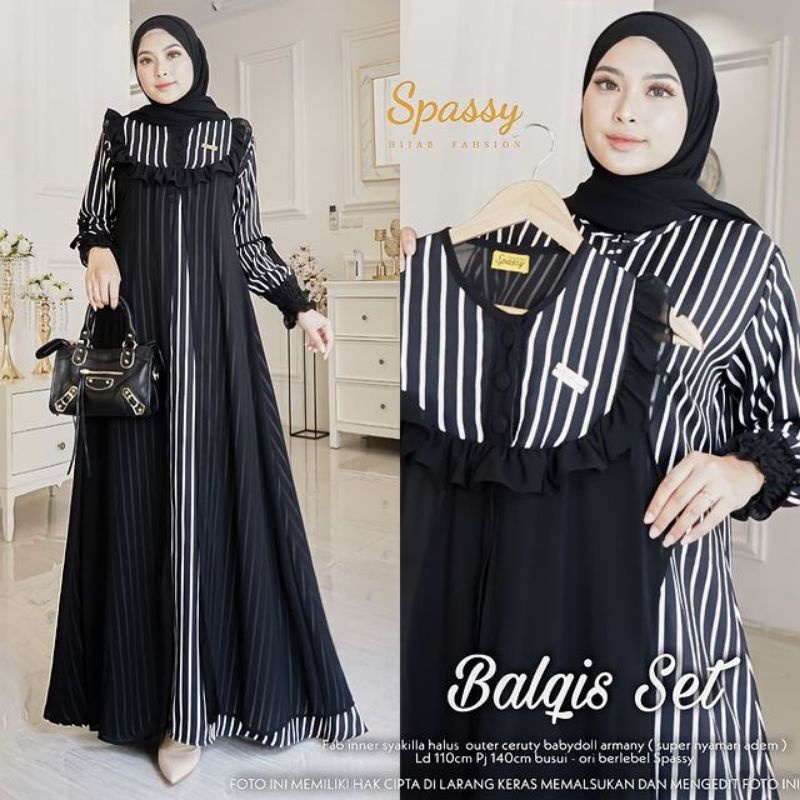Jual Balqis Set(gamis dan outer) | Shopee Indonesia