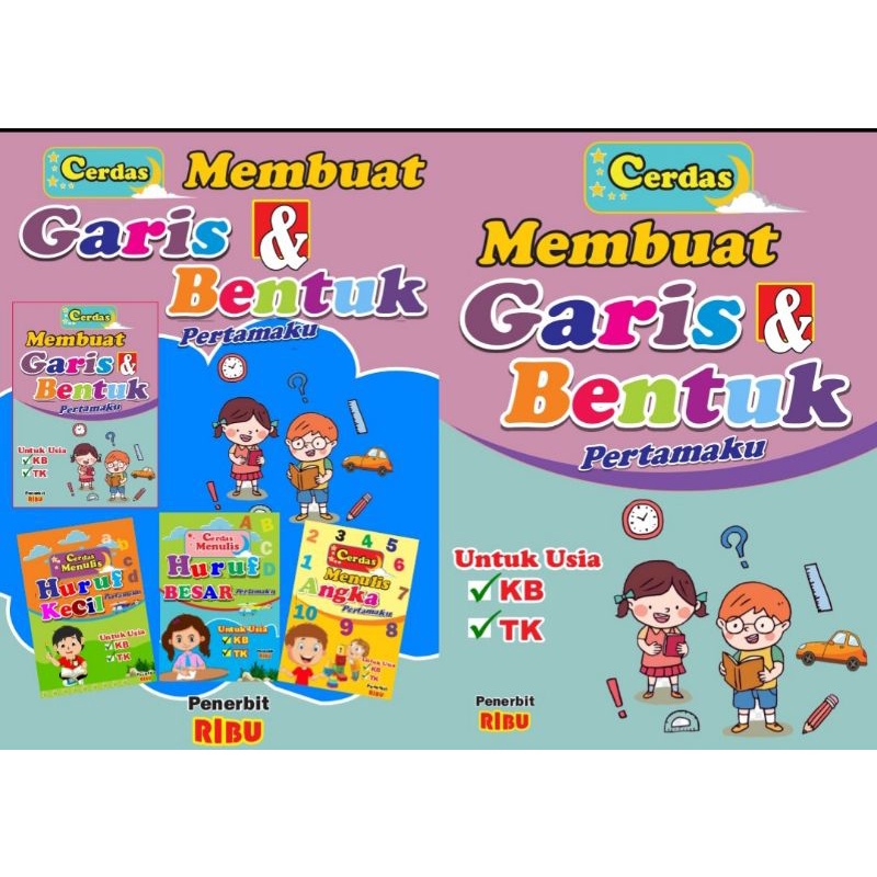 Jual Serial Buku Menulis Garis Dan Bentuk Untuk Anak Paud TK KB SD ...