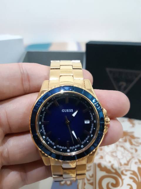 Jual Jam Tangan Guess W0469L2 Rosegold Blue Shopee Indonesia