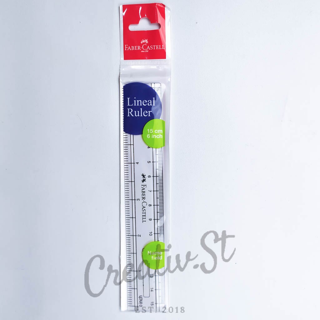 Jual FABER CASTELL Penggaris 15 Cm Ruler Scale 6 Inch/15 Cm | Shopee ...