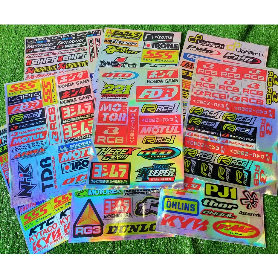 Jual JP Store Stiker Racing 1 pack Stiker Sponsor Stiker Helm Stiker ...