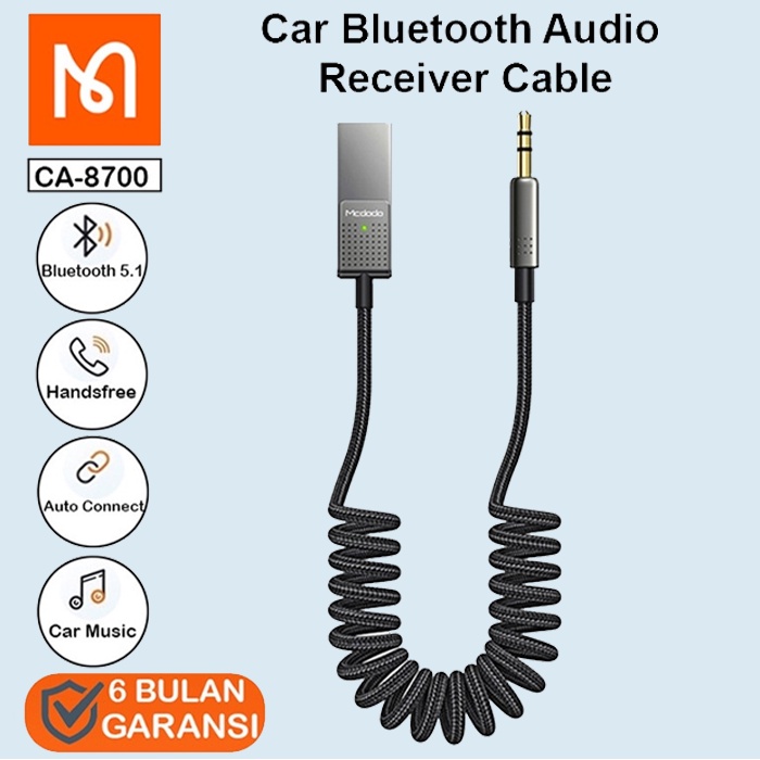 Jual Mcdodo Ca8700 Car Bluetooth Wireless Audio Receiver USB TO AUX 3