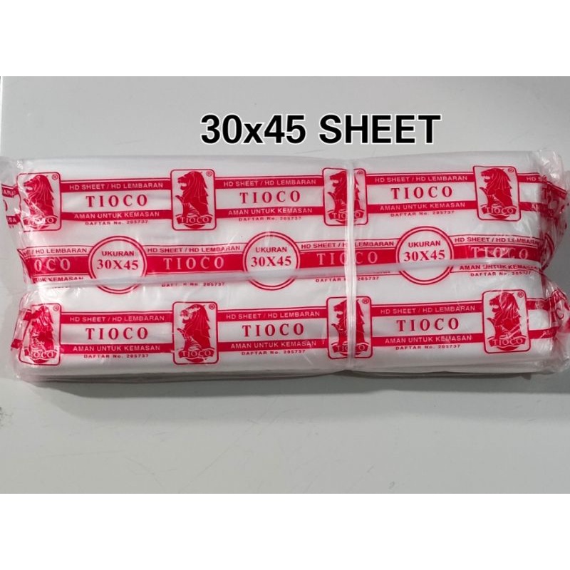 Jual Plastik Alas Makanan One Sheet 30x45 Alas Makanan Panas Kue Roti Tidak Lengket Tioco Sheet 4960