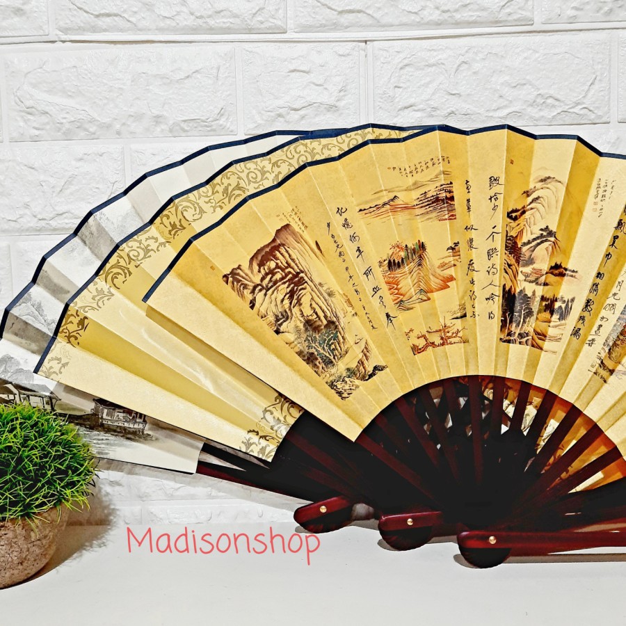 Jual Kipas Kertas Jumbo Dekorasi Rumah Imlek Soevenir Kipas Hiasan