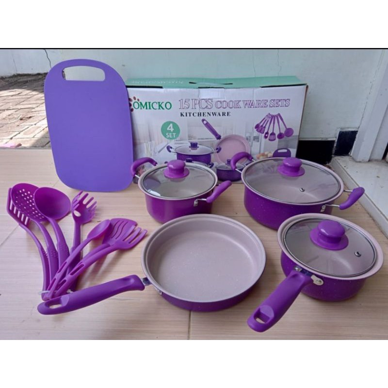 Jual Panci Set 15 pcs Omicko Kitchenware Shopee Indonesia