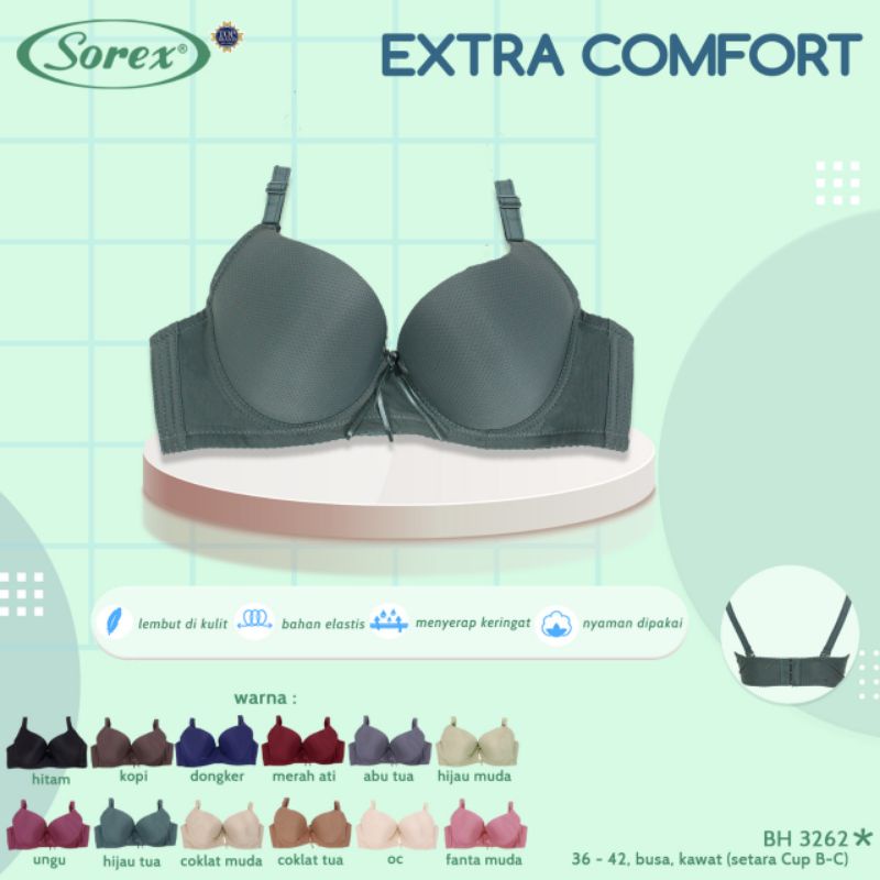 Jual Bra Bh Sorex Kawat Busa Extra Comfort Cup B C Shopee