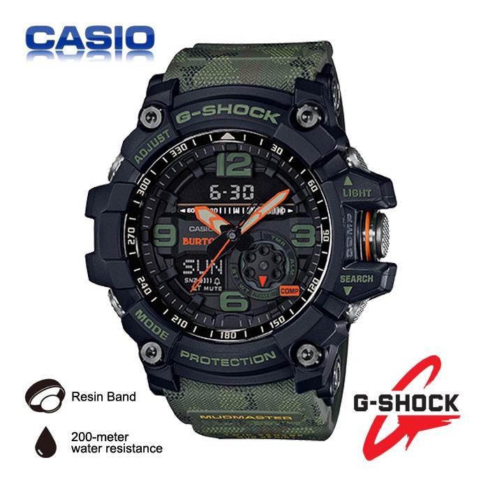 Jual Original Casio G Shock Mudmaster GG 1000BTN 1A Black Strap Loreng Green Army Analog Digital GG1000 Shopee Indonesia