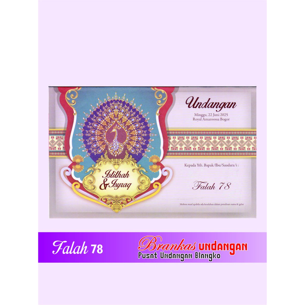 Jual Blangko Undangan Falah 78 Isi 100lbr Shopee Indonesia 0336