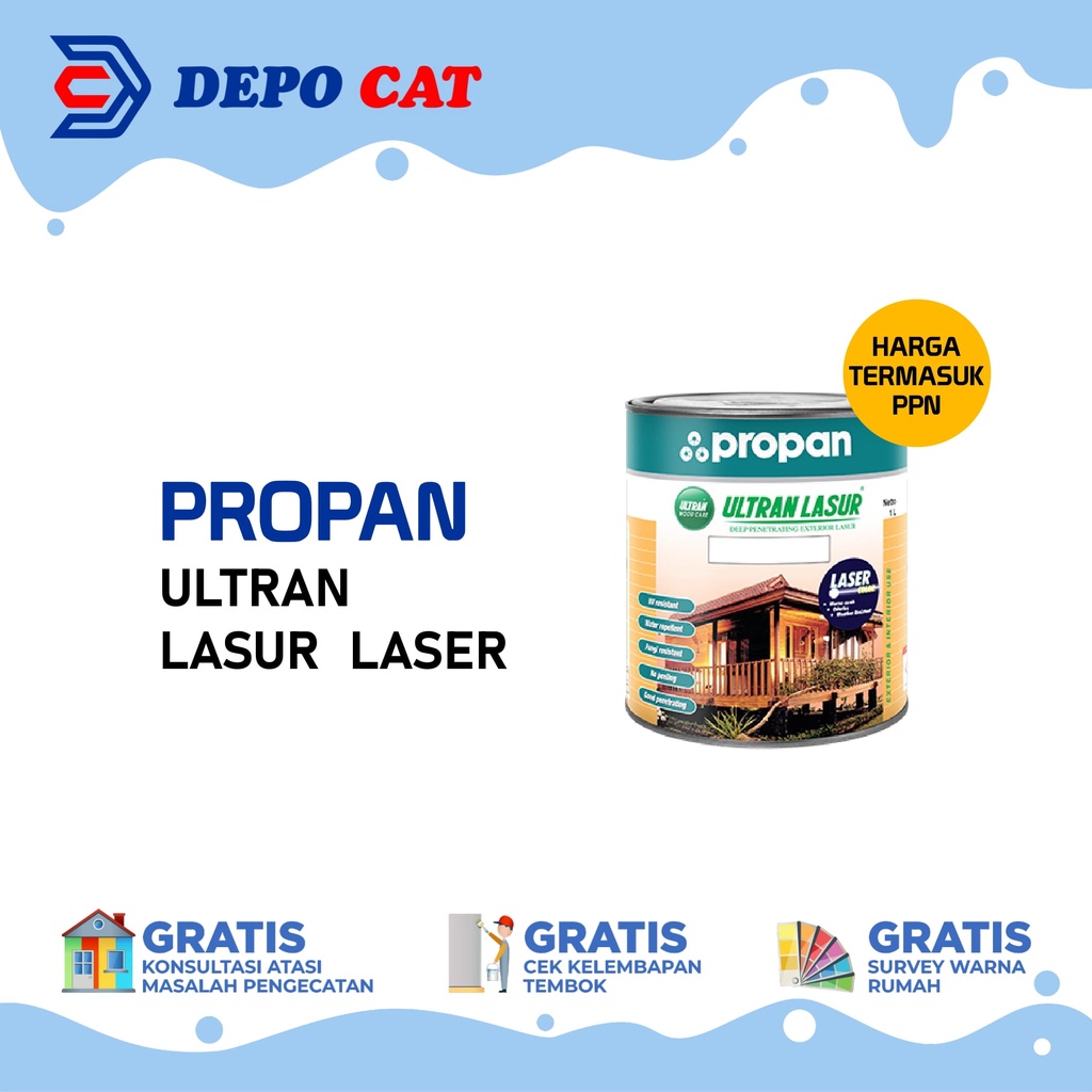 Jual Cat Kayu Propan Ultran Lasur Laser Waena 1l Politur Kayu Shopee Indonesia 7751