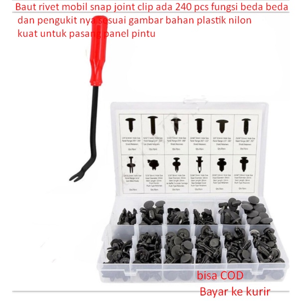 Jual Baut Rivet Mobil Snap Joint Clip Ada Pcs Fungsi Beda Beda Dan