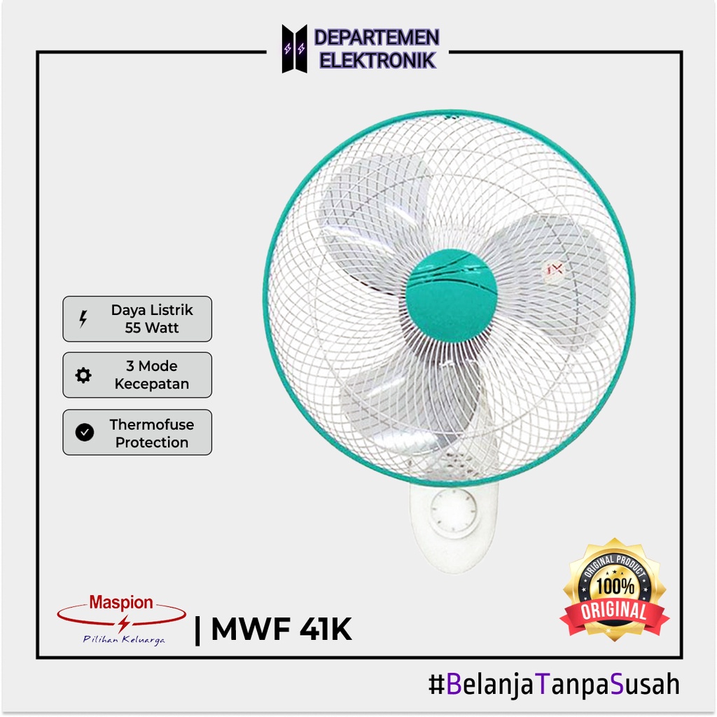 Jual Kipas Angin Dinding Maspion MWF 41 K / Wall Fan Maspion MWF 41 K ...