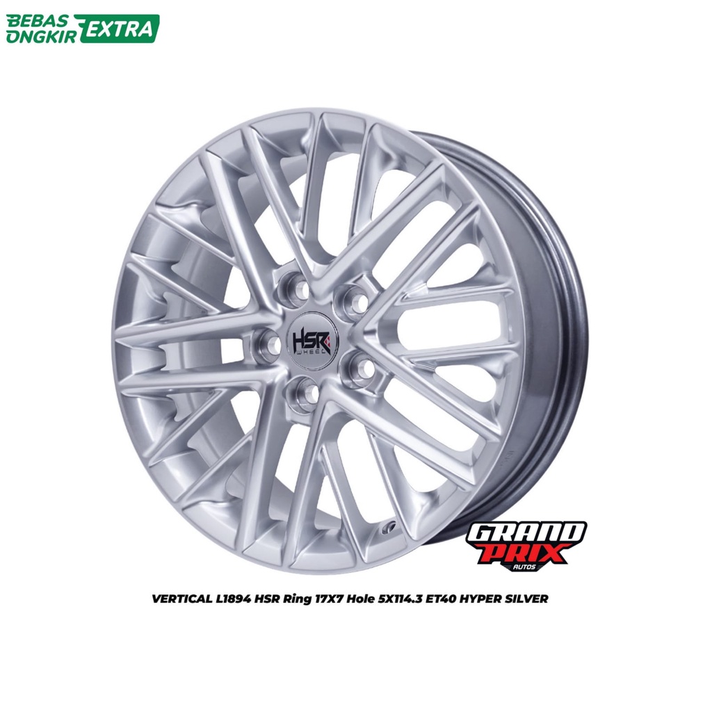 Jual Velg Mobil Racing Murah R Hsr Vertical L Warna Hyper Silver