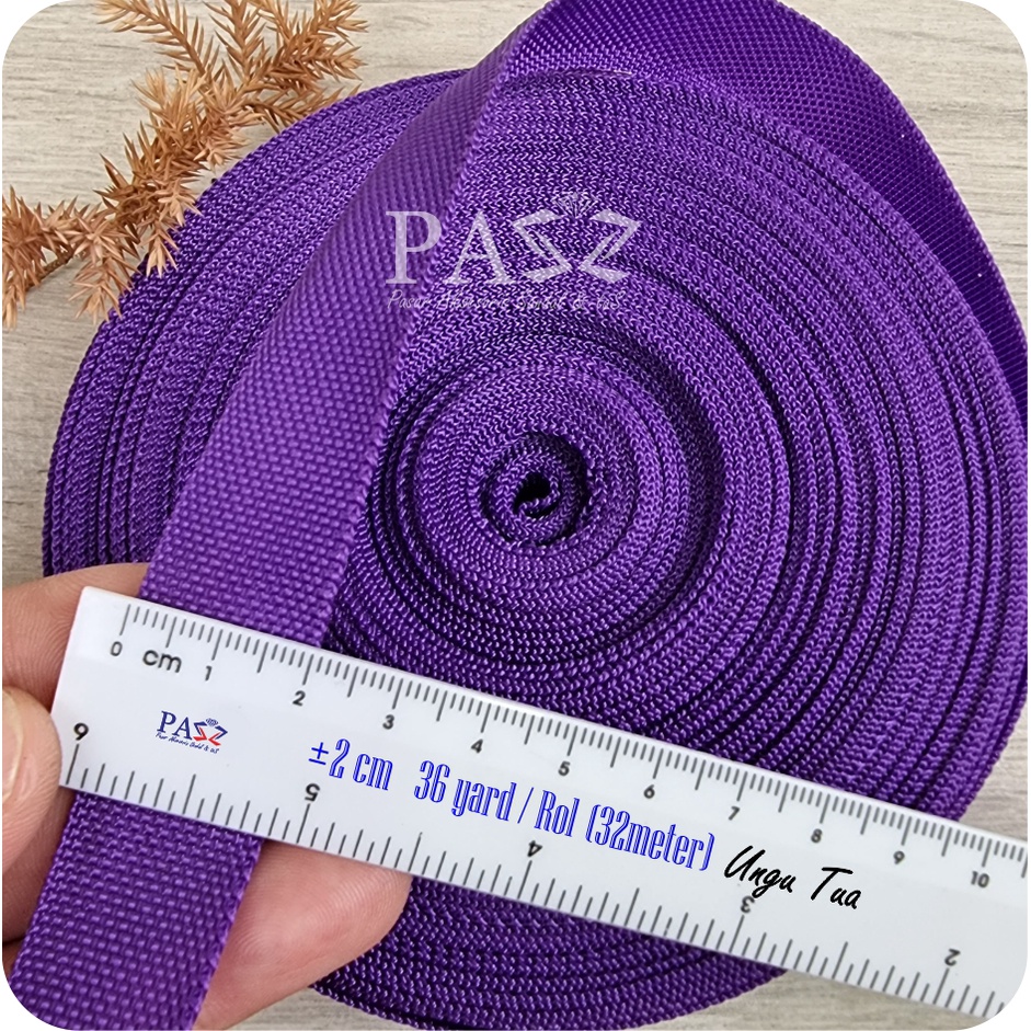 Jual Tali Webbing Pelipit / Bisban / PCR 2 cm 36 Yard/rol (32Meter ...