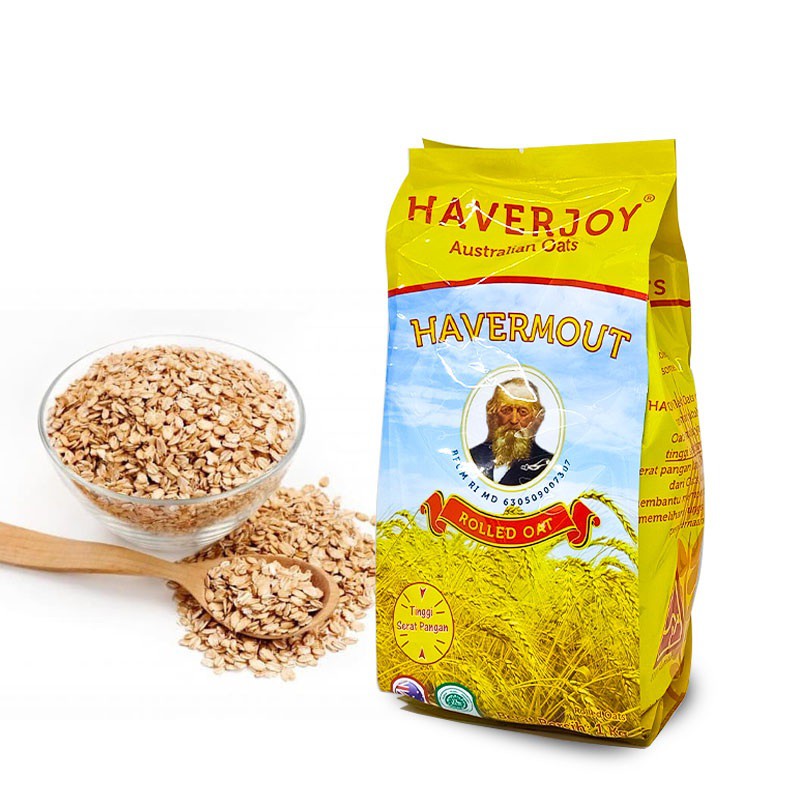 Jual HAVERJOY AUSTRALIAN OAT 1KG - HAVERMOUT ROLLED OATMEAL | Shopee ...