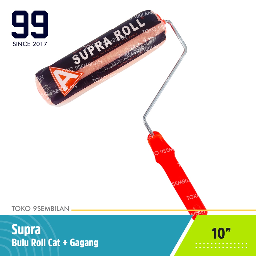 Jual Supra Roll Bulu Kuas Roll Inch Cat Tembok Minyak Handle