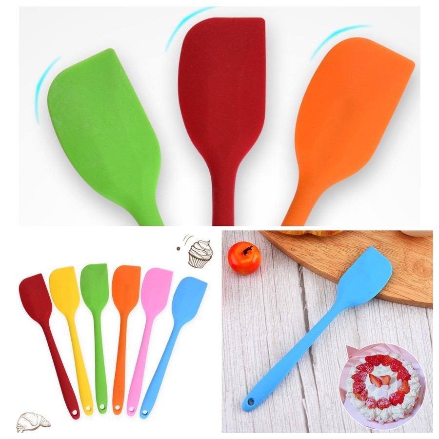 Jual SPATULA SILIKON GAGANG PANJANG - PENGADUK ADONAN - PENGOLES SELAI ...