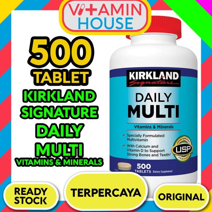 Jual (:(:(:(] Kirkland Signature Daily Multi Vitamin - 500 tablet ...